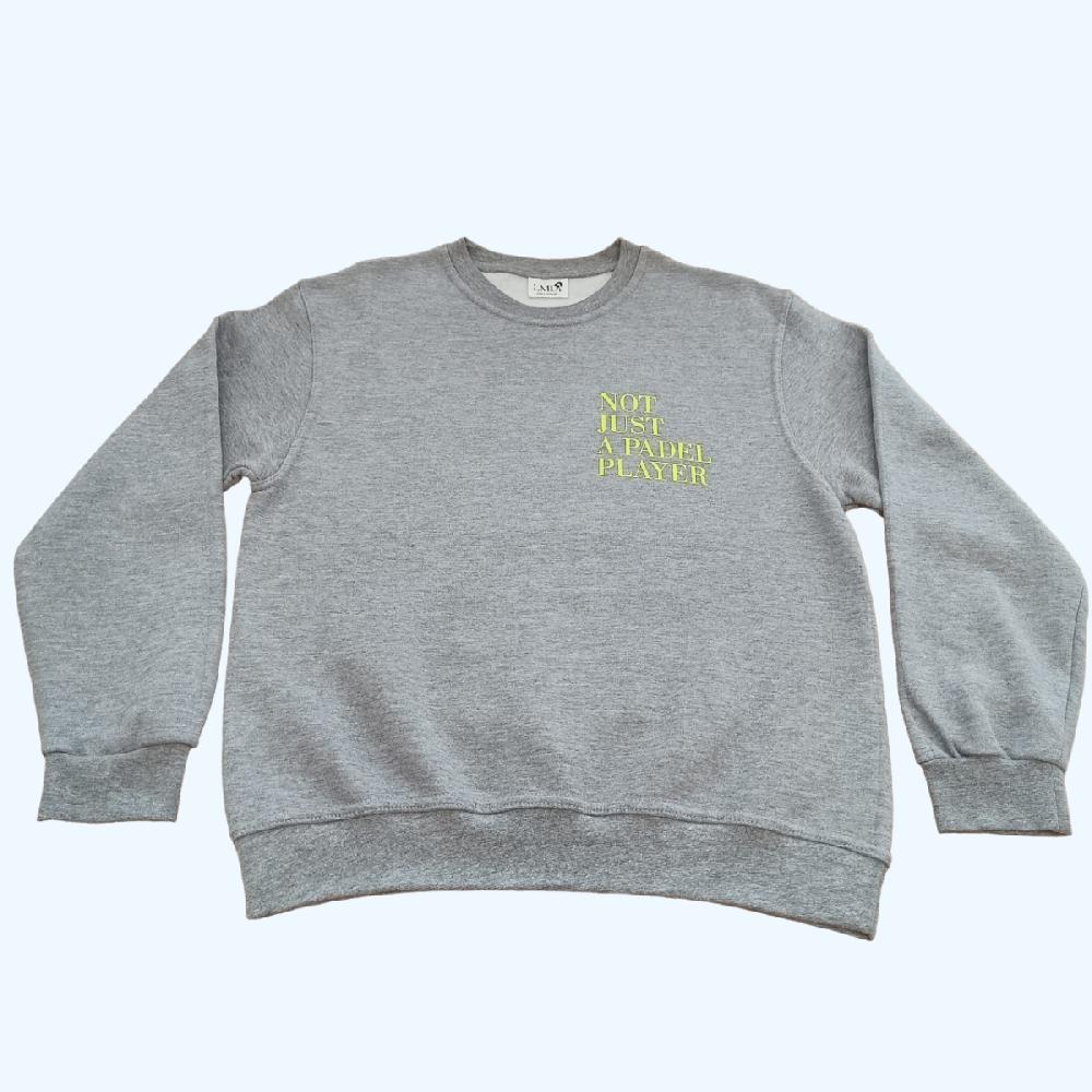 lmdi collection Sudadera Edición Limitada ‘Not just a pádel player’ gris/amarillo flúor LMDI Collection Envío gratis