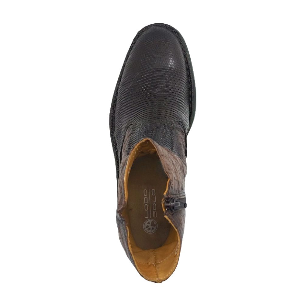 lobo solo BOTIN CABALLERO 7911XL LIZARD CAFÉ Devoluciones gratuitas