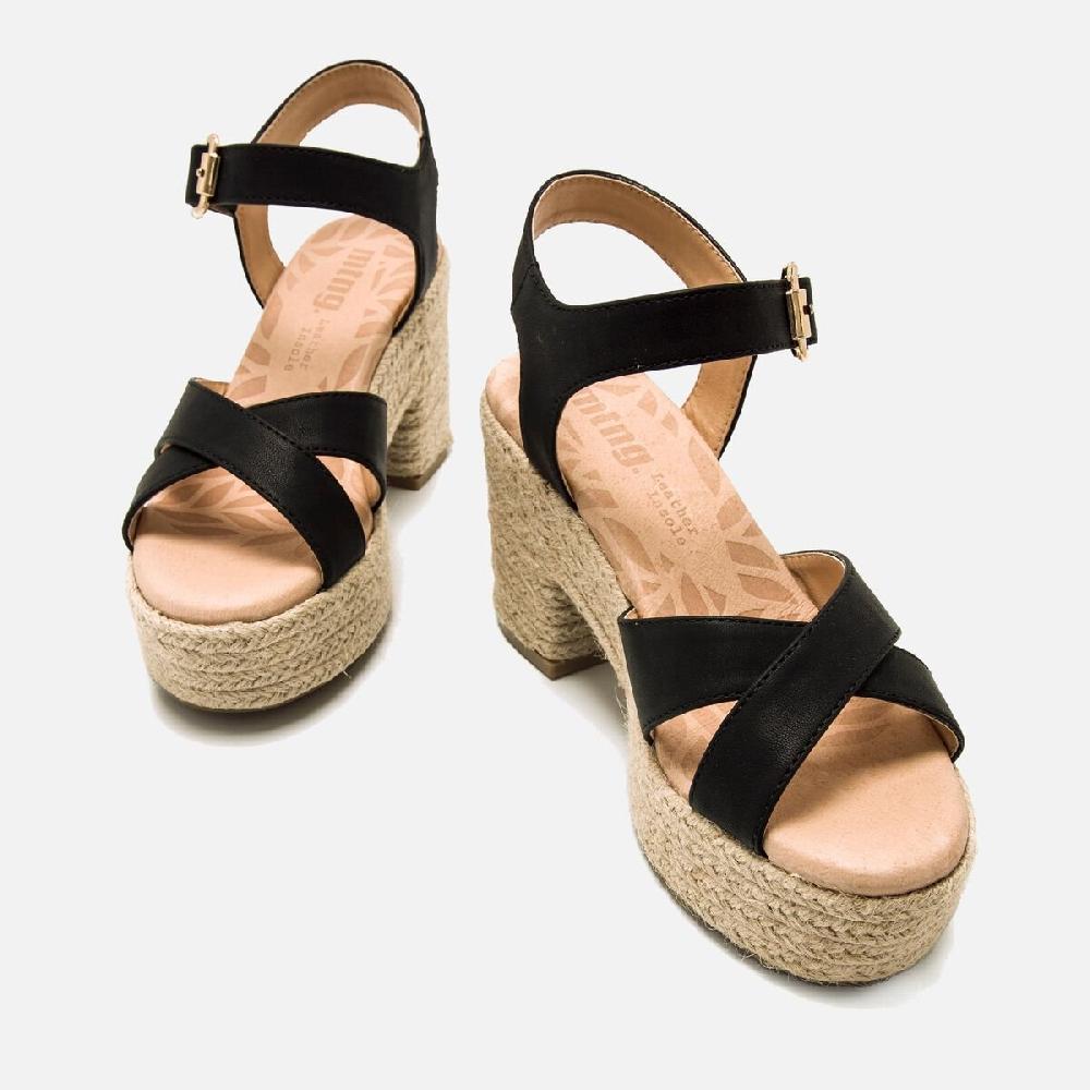 ﻿mtng Compra COURTNEY negro 60365 Mujer Calzado Sandalias De TacóN Última moda