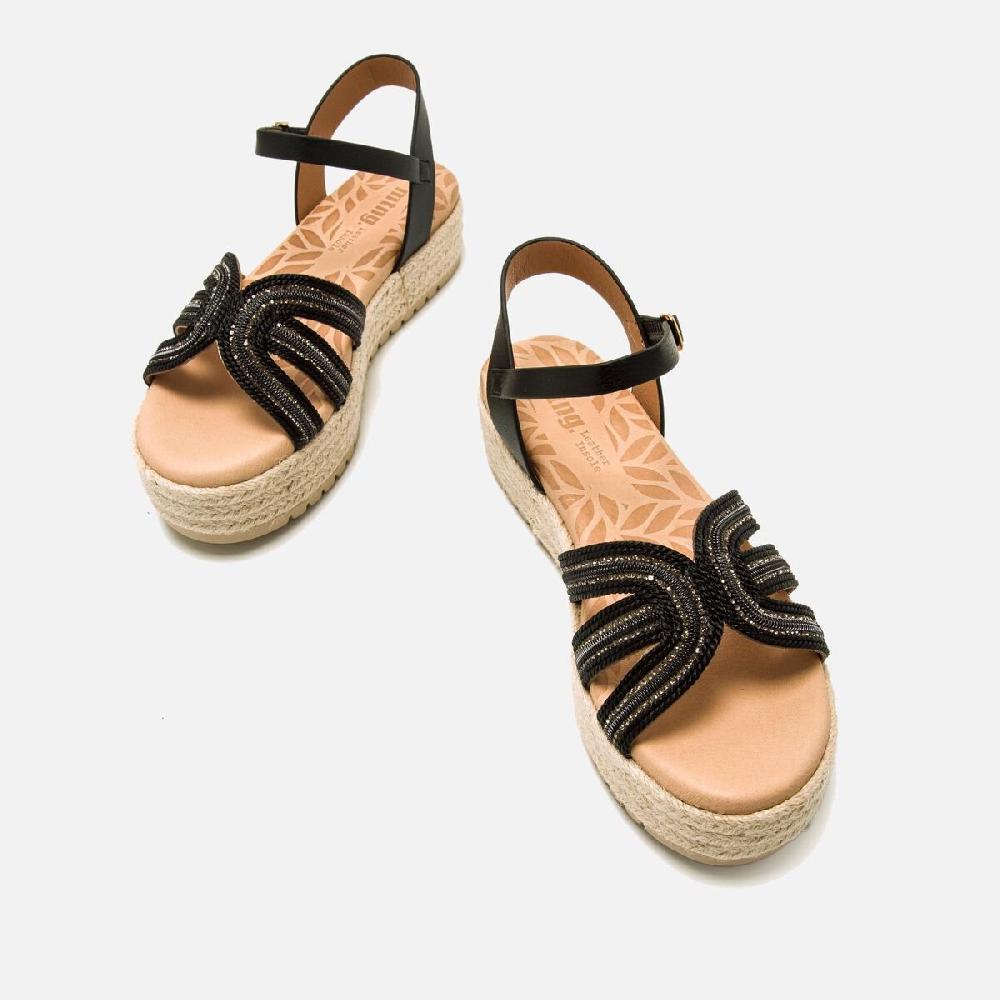 ﻿mtng Compra AMELIE negro 59625 Mujer Calzado Sandalias De CuñA Rebajas