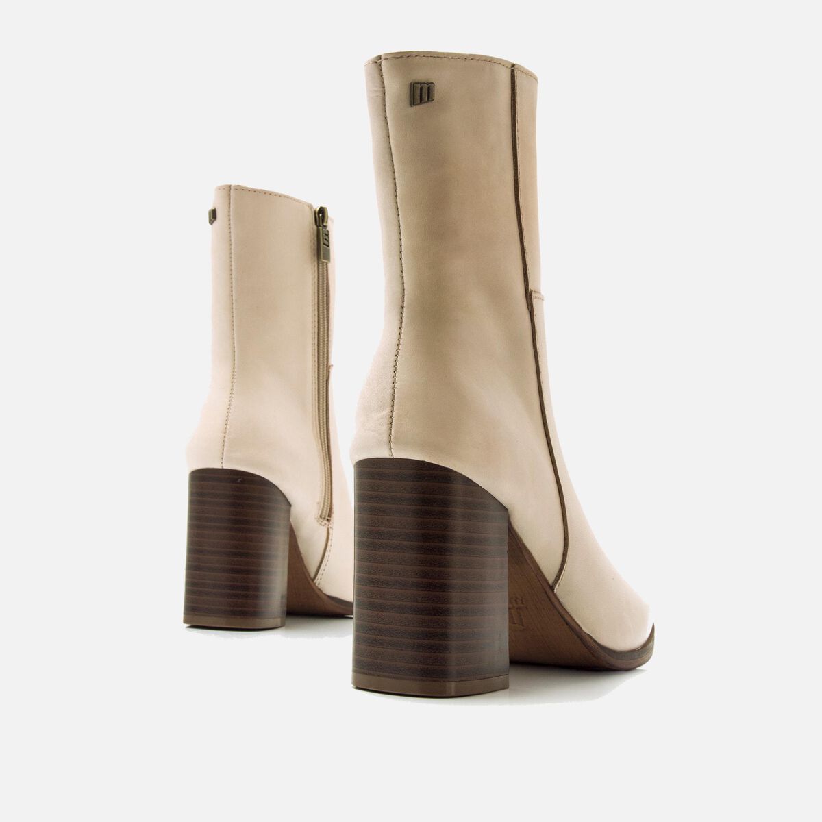 ﻿mtng Compra PORTO beige 58648 Mujer Calzado Botines De TacóN Ofertas de temporada