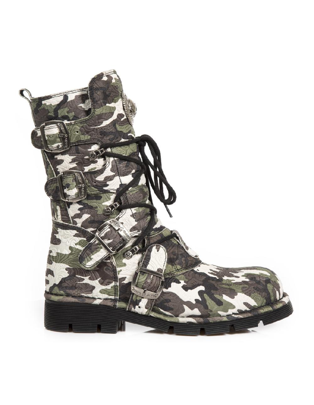 new rock BOOT BLACK PLANING WITH LACES M-1473-S36 ÚLTIMAS EDICIONES