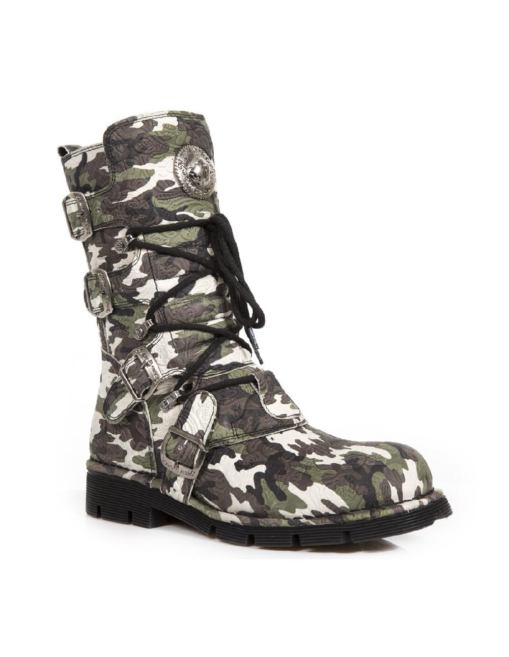 new rock BOOT BLACK PLANING WITH LACES M-1473-S36 ÚLTIMAS EDICIONES