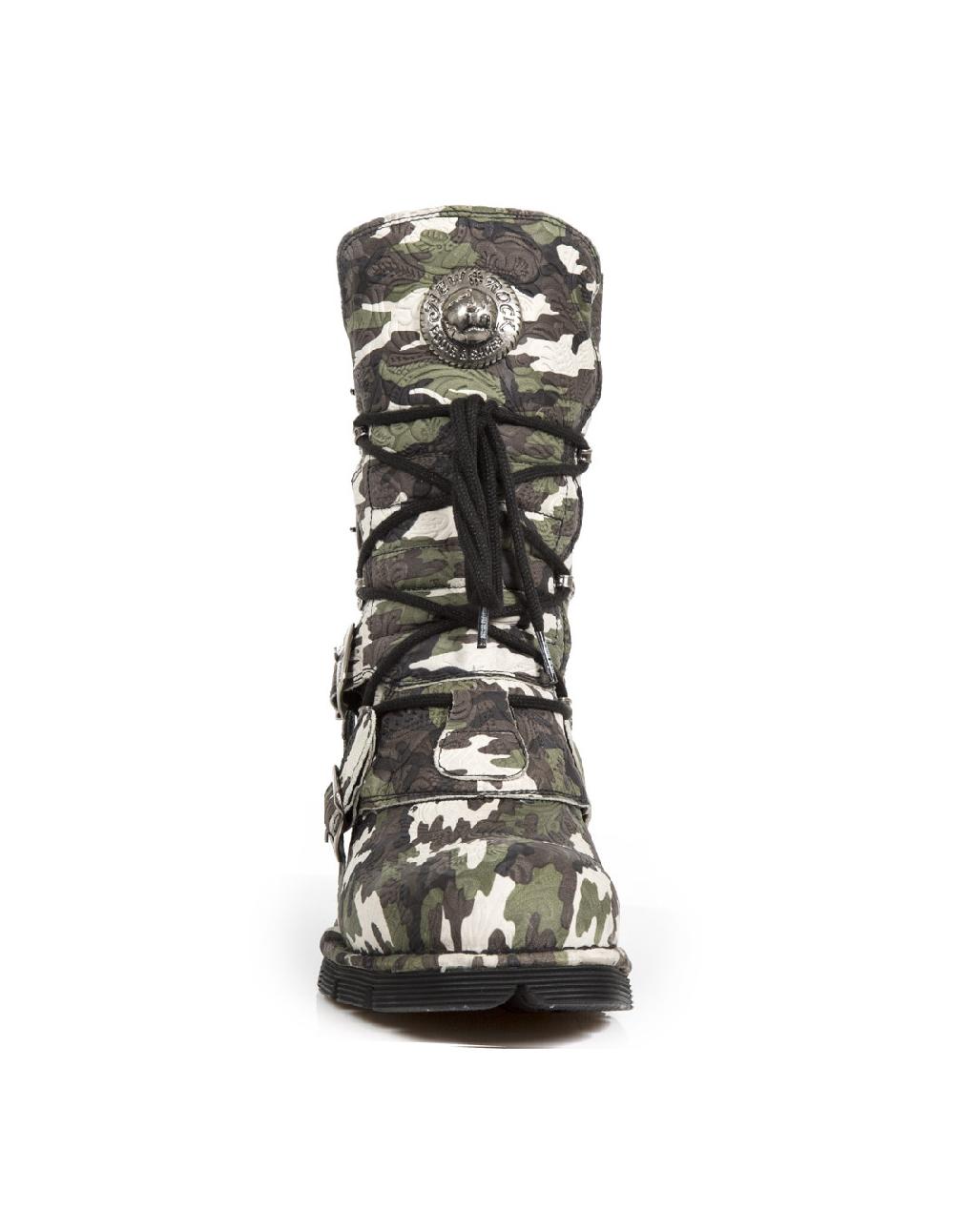 new rock BOOT BLACK PLANING WITH LACES M-1473-S36 ÚLTIMAS EDICIONES