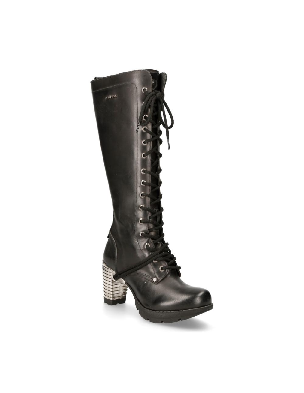 new rock HIGH BOOT BLACK TRAIL M-TR005-S1 Precios de Black Friday