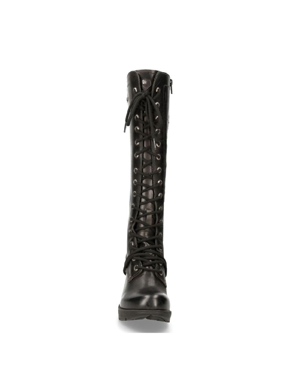 new rock HIGH BOOT BLACK TRAIL M-TR005-S1 Precios de Black Friday