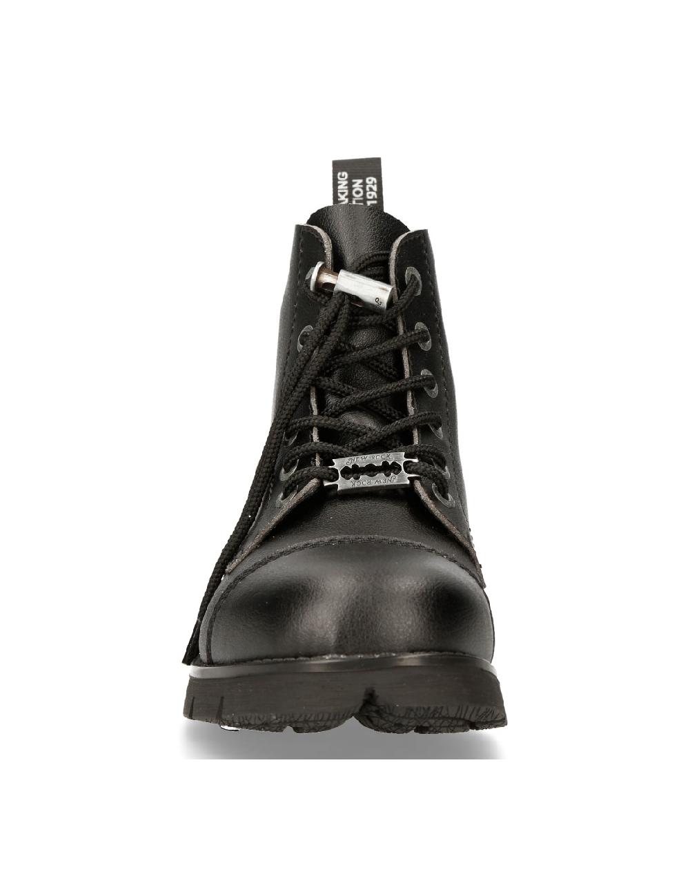 new rock ANKLE BOOT BLACK RANGER WITH LACES M-RANGER006-V1 Oferta exclusiva