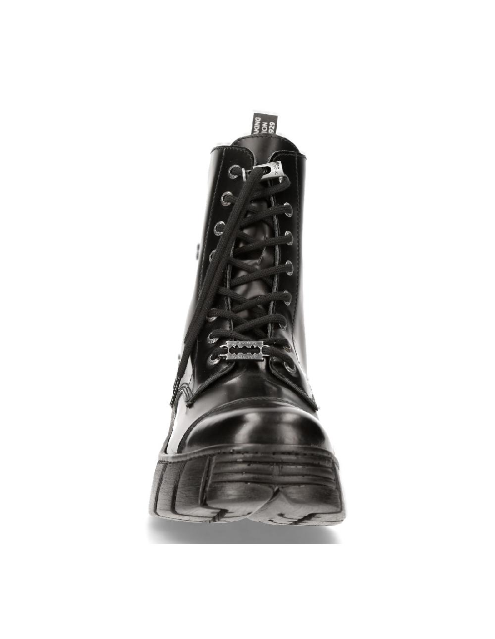 new rock BOOT BLACK TOWER WITH LACES M-WALL126N-C1 Ofertas de temporada