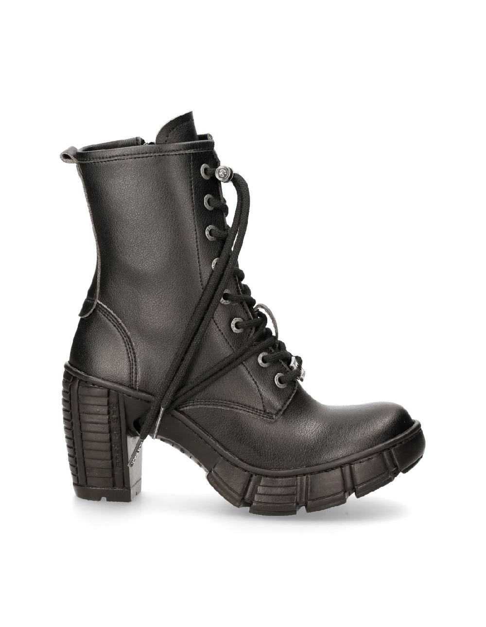 new rock ANKLE BOOT BLACK WITH LACES M-TRCASCO007-V2 Ofertas