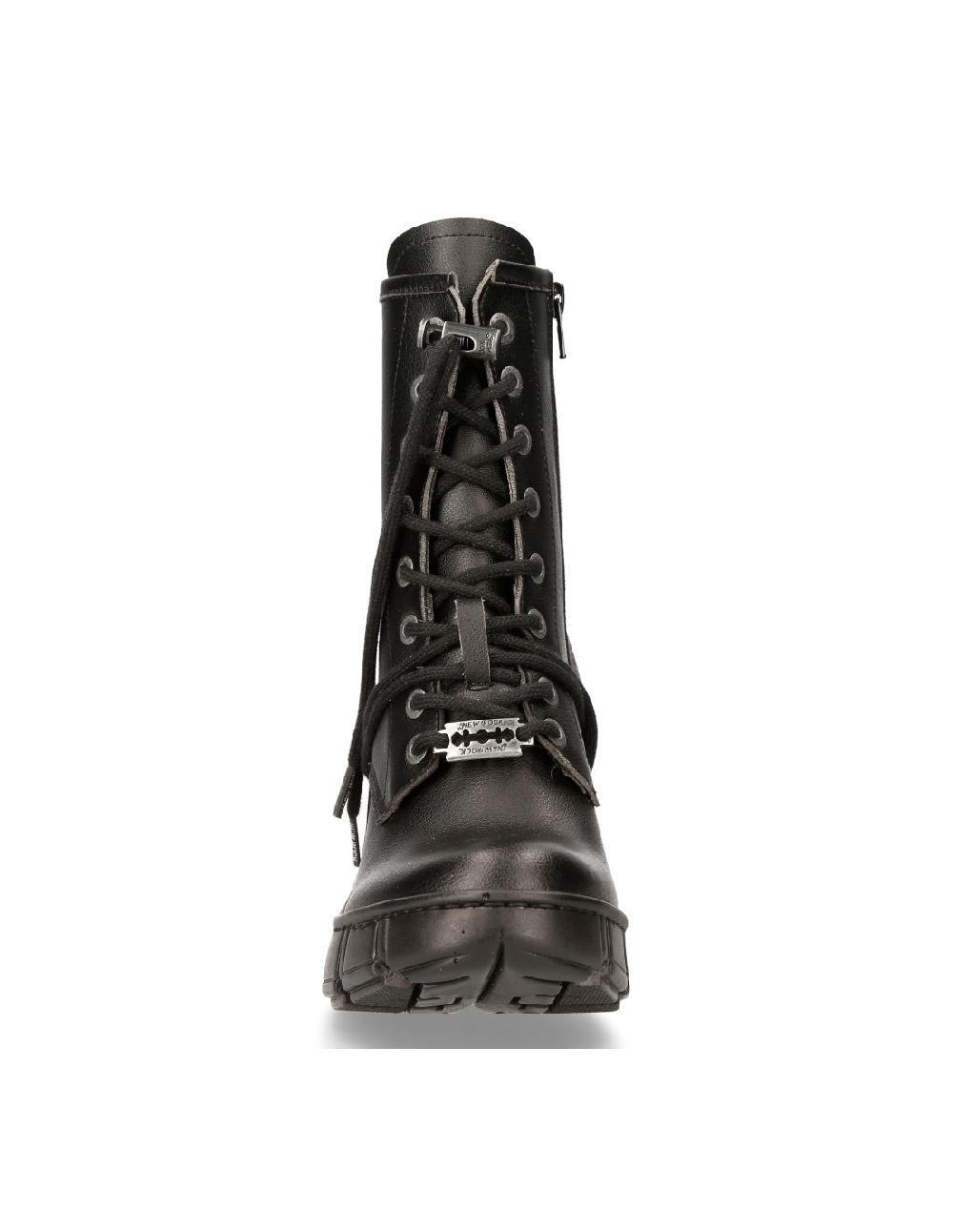 new rock ANKLE BOOT BLACK WITH LACES M-TRCASCO007-V2 Ofertas