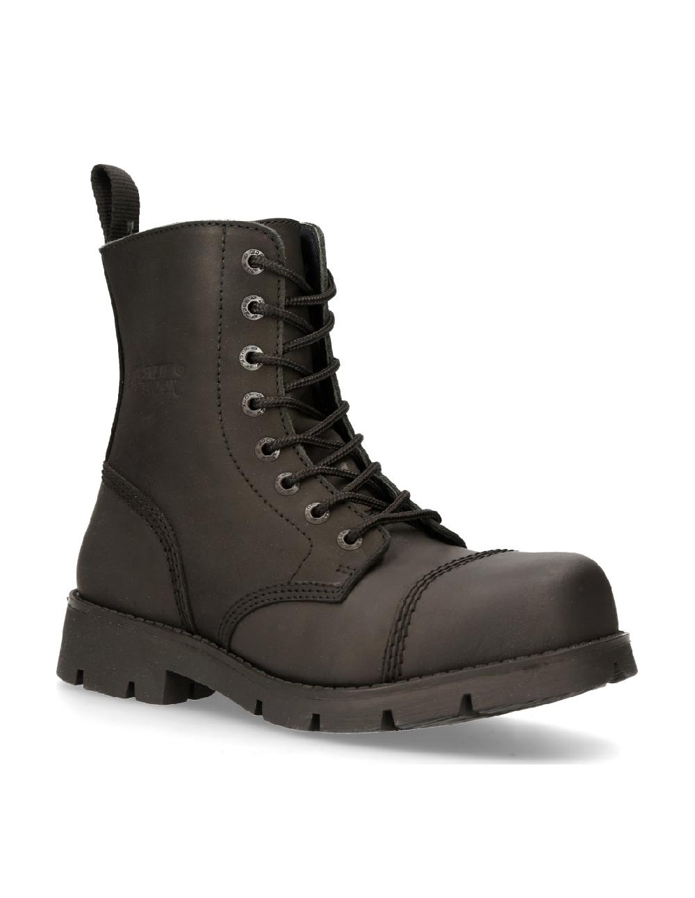 new rock ANKLE BOOT BLACK RANGER WITH LACES M-RANGER008MT-S3 Último día