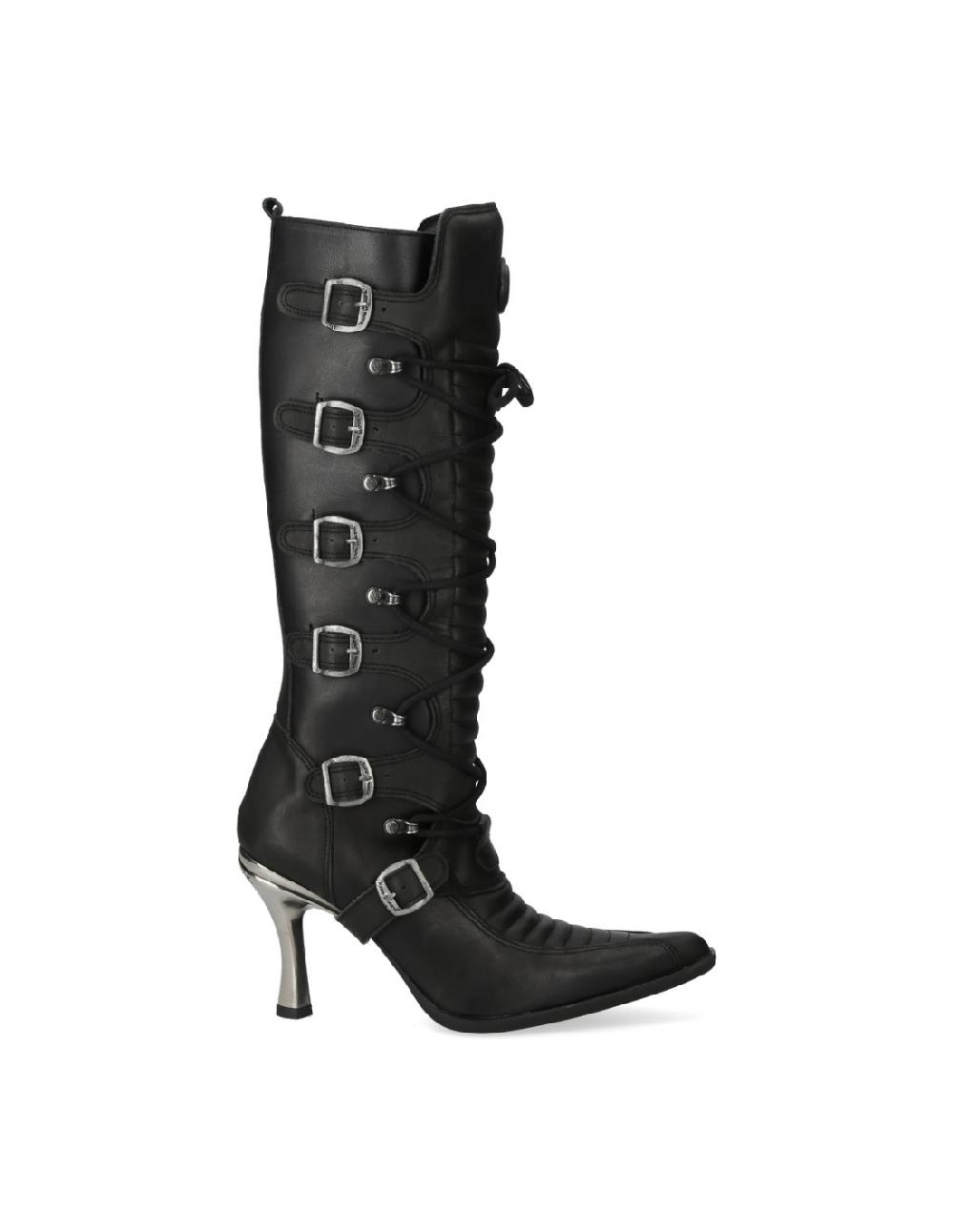 new rock 9674 ITALI Y ROCK NEGRO MALICIA TACON CARIBE ACERO Tienda de fábrica