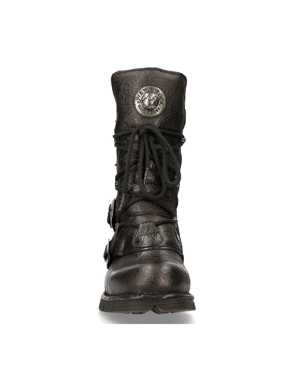 new rock BOOT BLACK PLANING WITH LACES M-1473-S43 Precios de Black Friday