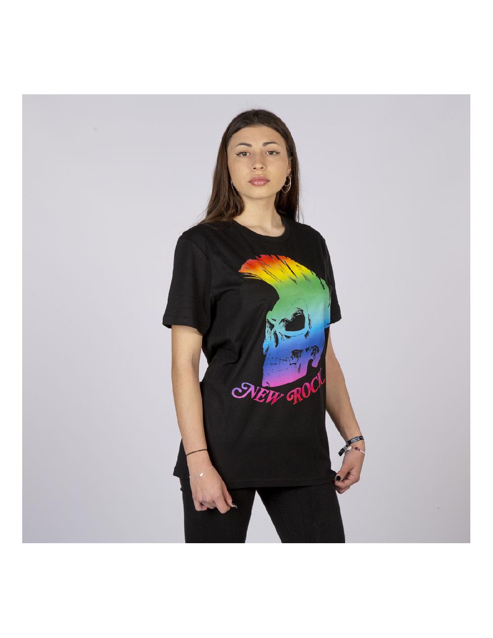 new rock TSHIRT BLACK W-TSHIRT6-S5 Rebajas baratas