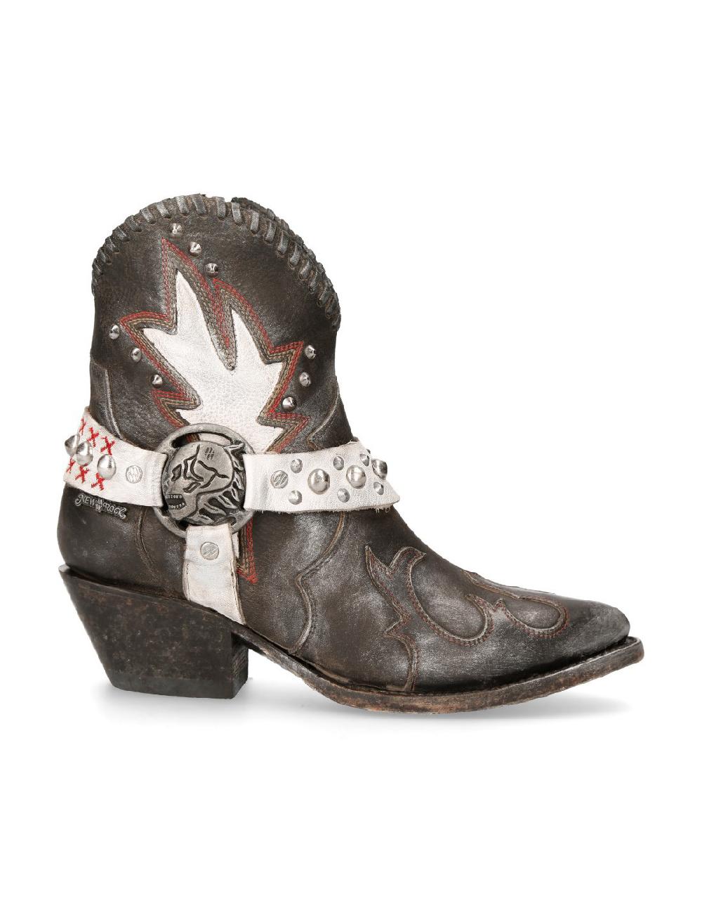 new rock ANKLE BOOT BLACK SUELA M-WSTM004-S2 Descuento por venta flash