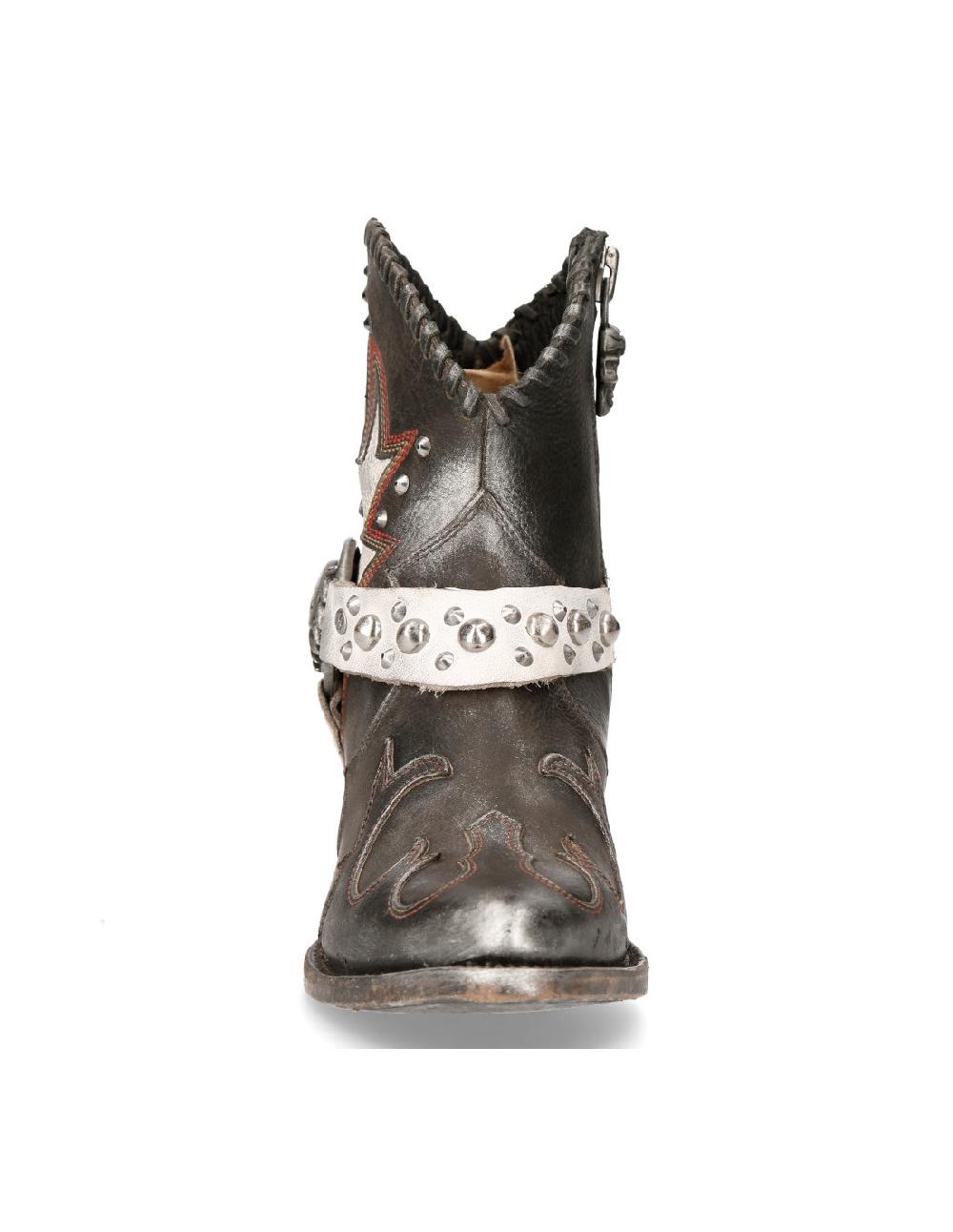 new rock ANKLE BOOT BLACK SUELA M-WSTM004-S2 Descuento por venta flash