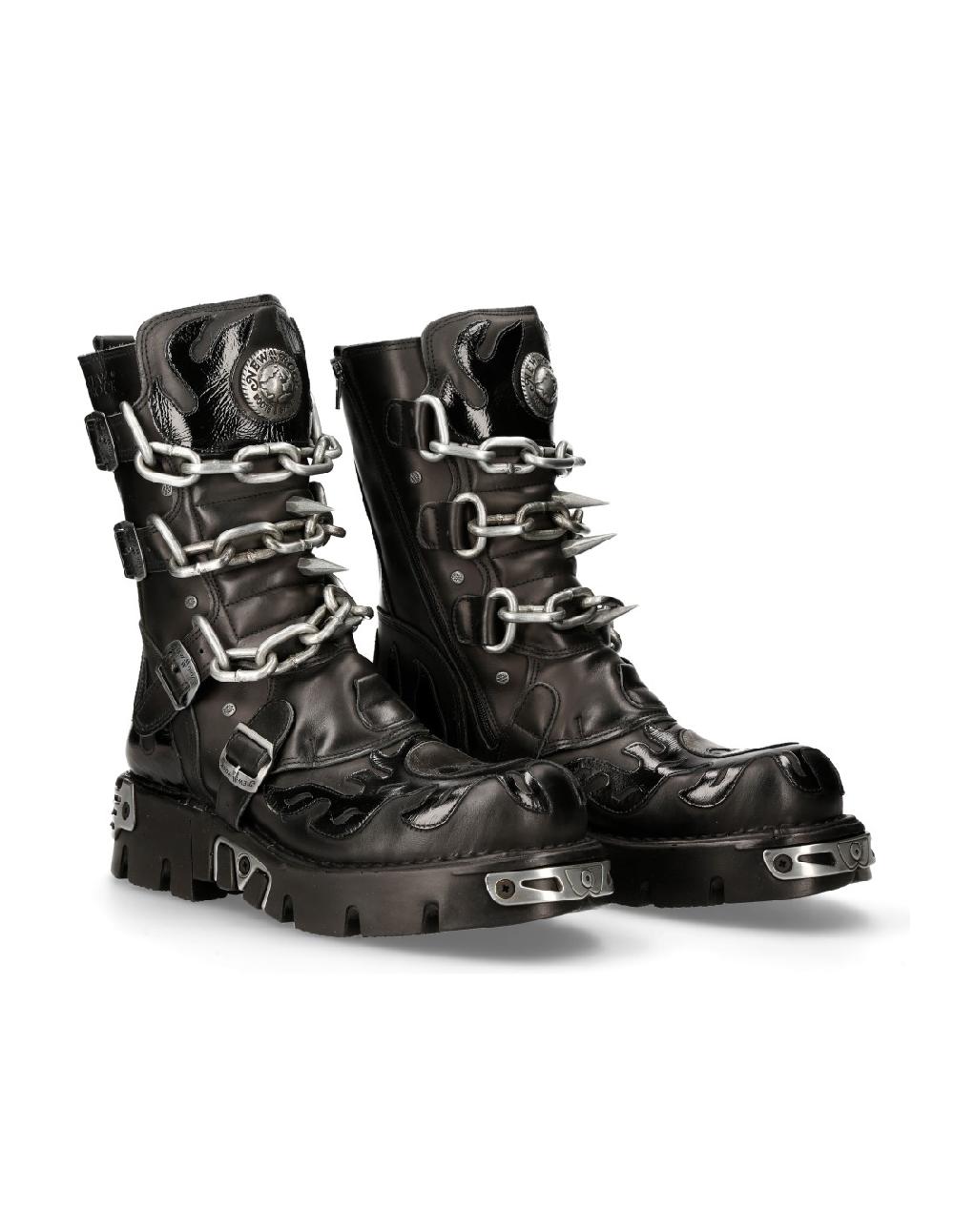 new rock BOOT BLACK REACTOR M-727-S5 Grandes ahorros