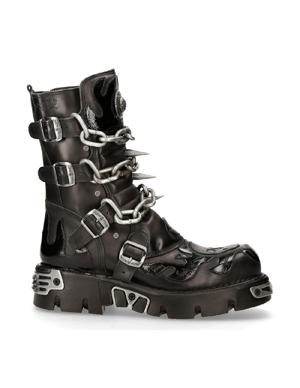 new rock BOOT BLACK REACTOR M-727-S5 Grandes ahorros