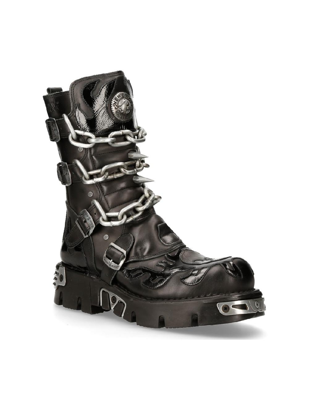 new rock BOOT BLACK REACTOR M-727-S5 Grandes ahorros