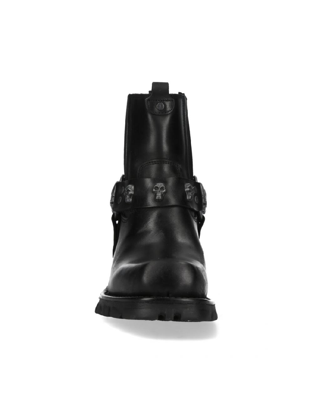 new rock ANKLE BOOT BLACK MOTORCYCLE M-7621-S1 Última moda