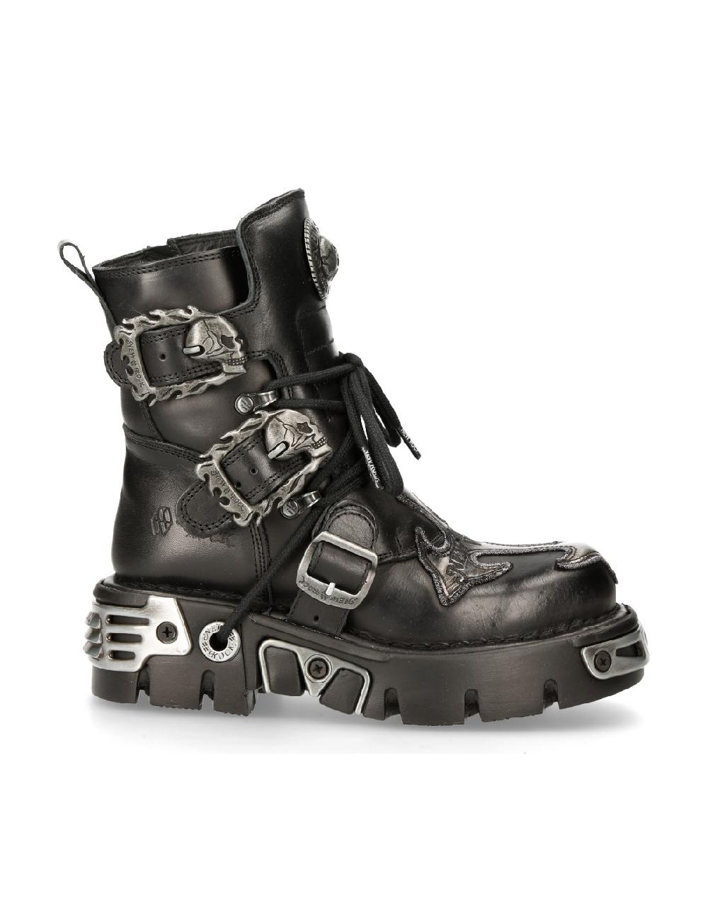 new rock ANKLE BOOT BLACK REACTOR M-407-S1 Ofertas especiales