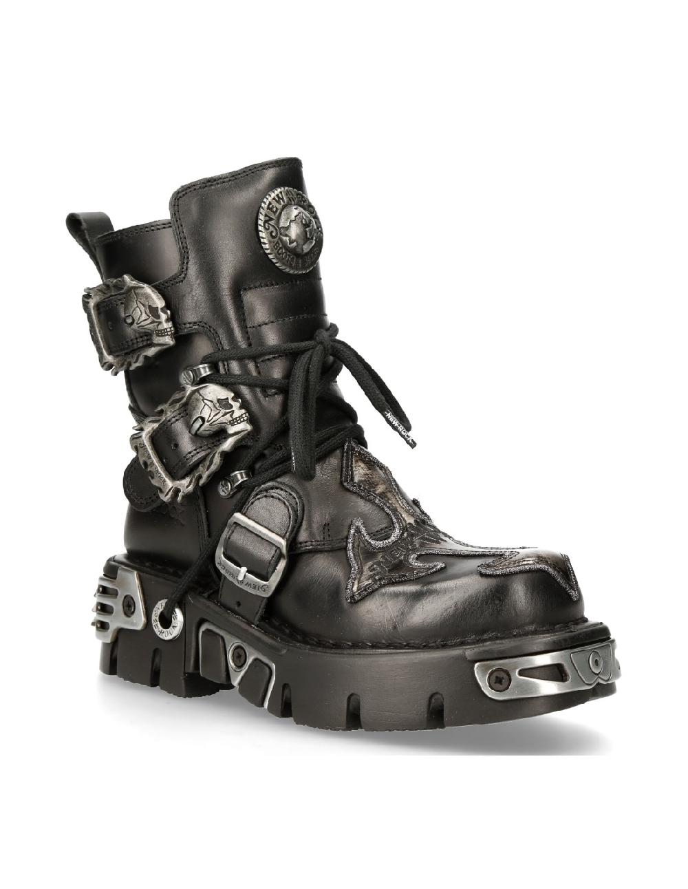 new rock ANKLE BOOT BLACK REACTOR M-407-S1 Ofertas especiales
