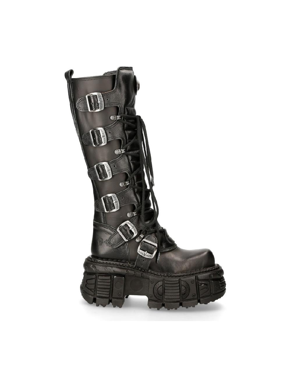 new rock HIGH BOOT BLACK IMPERFECT M-272-S3 Rebajas de fábrica