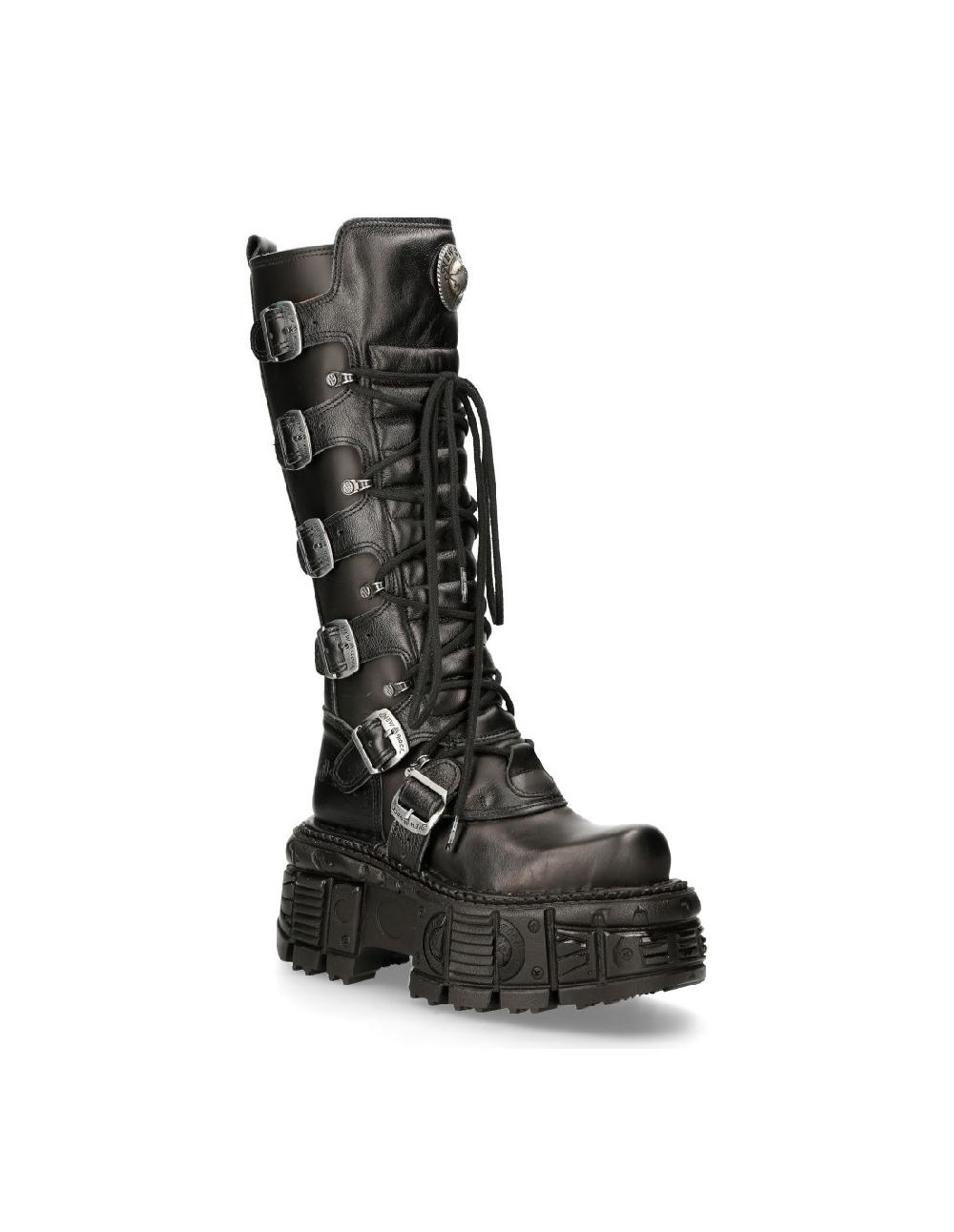 new rock HIGH BOOT BLACK IMPERFECT M-272-S3 Rebajas de fábrica