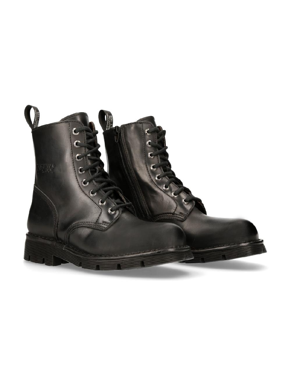 new rock ANKLE BOOT BLACK PLANING WITH LACES M-NEWMILI084-S1 Rebajas top