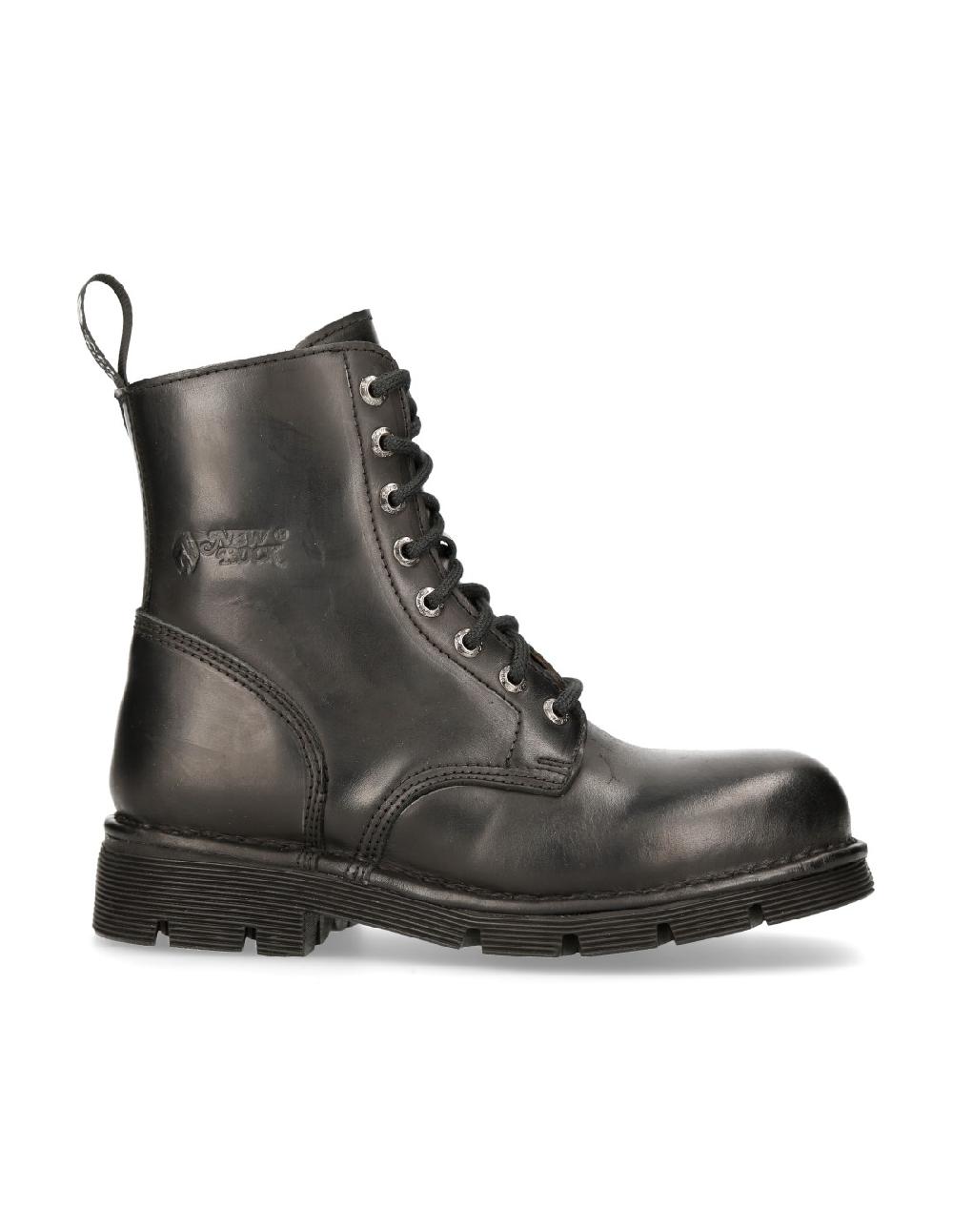 new rock ANKLE BOOT BLACK PLANING WITH LACES M-NEWMILI084-S1 Rebajas top