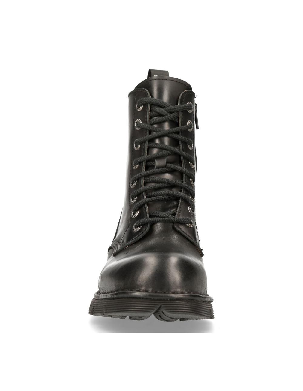 new rock ANKLE BOOT BLACK PLANING WITH LACES M-NEWMILI084-S1 Rebajas top