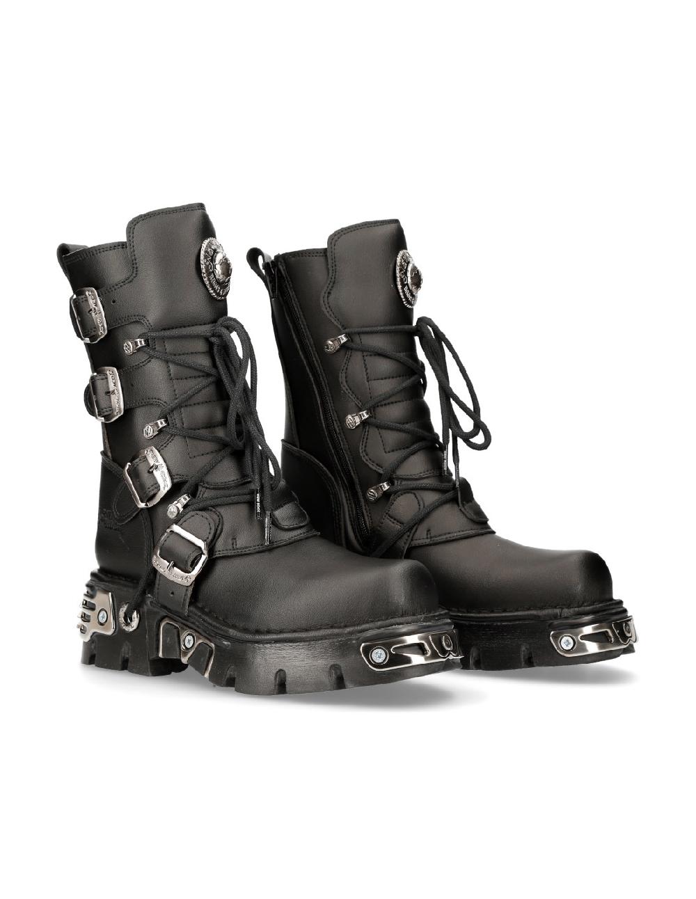 new rock M.373 VEGAN NEGRO REACTOR NEGRO TOBERAS O (TODO SINTETICO)