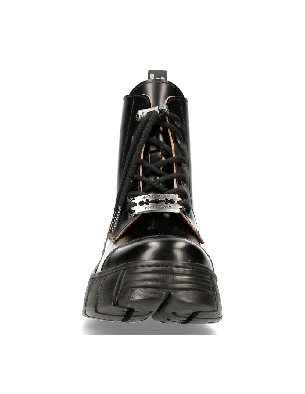 new rock ANKLE BOOT BLACK TOWER WITH LACES M-WALL005NK-S1 Envío gratis