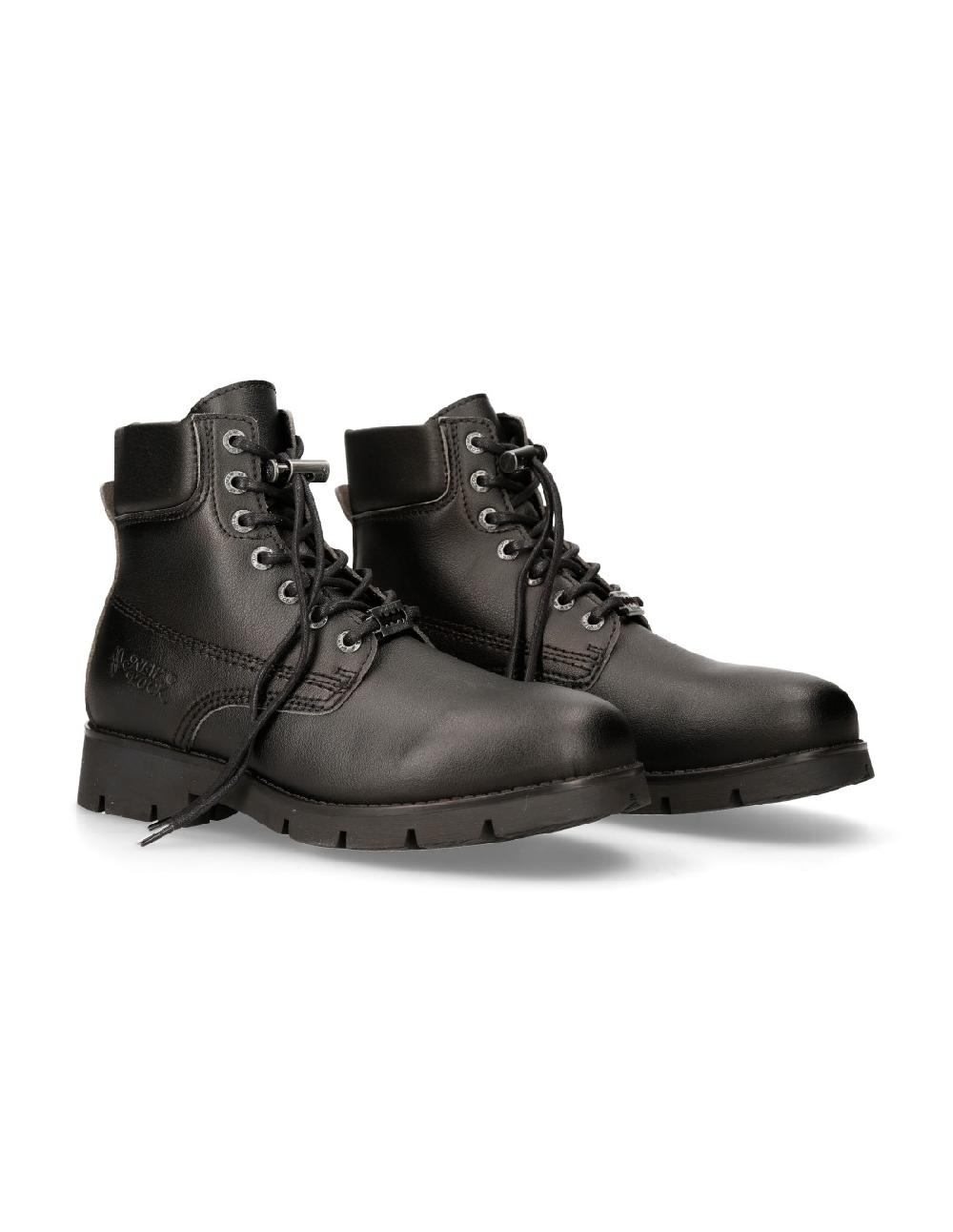 new rock ANKLE BOOT BLACK RANGER WITH LACES M-RANGER046-V1