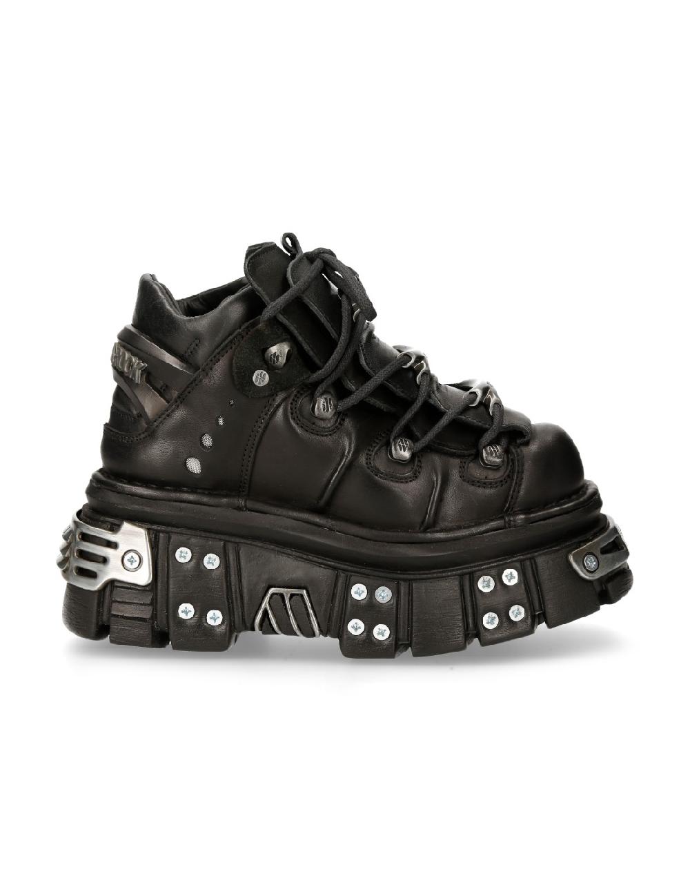 new rock ANKLE BOOT BLACK TOWER WITH LACES M-106-S70 Outlet online