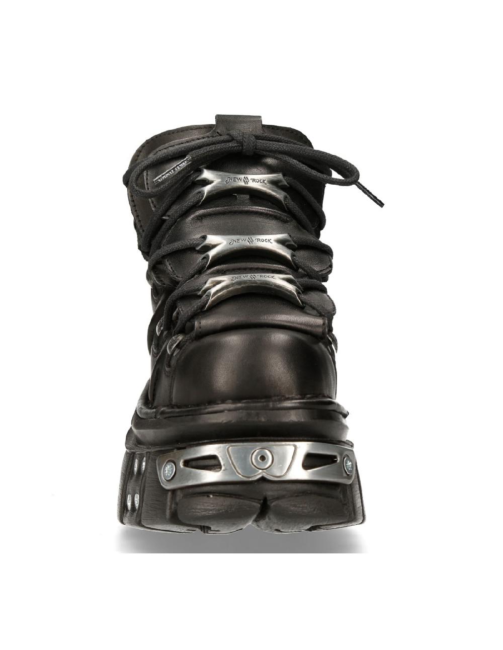 new rock ANKLE BOOT BLACK TOWER WITH LACES M-106-S70 Outlet online