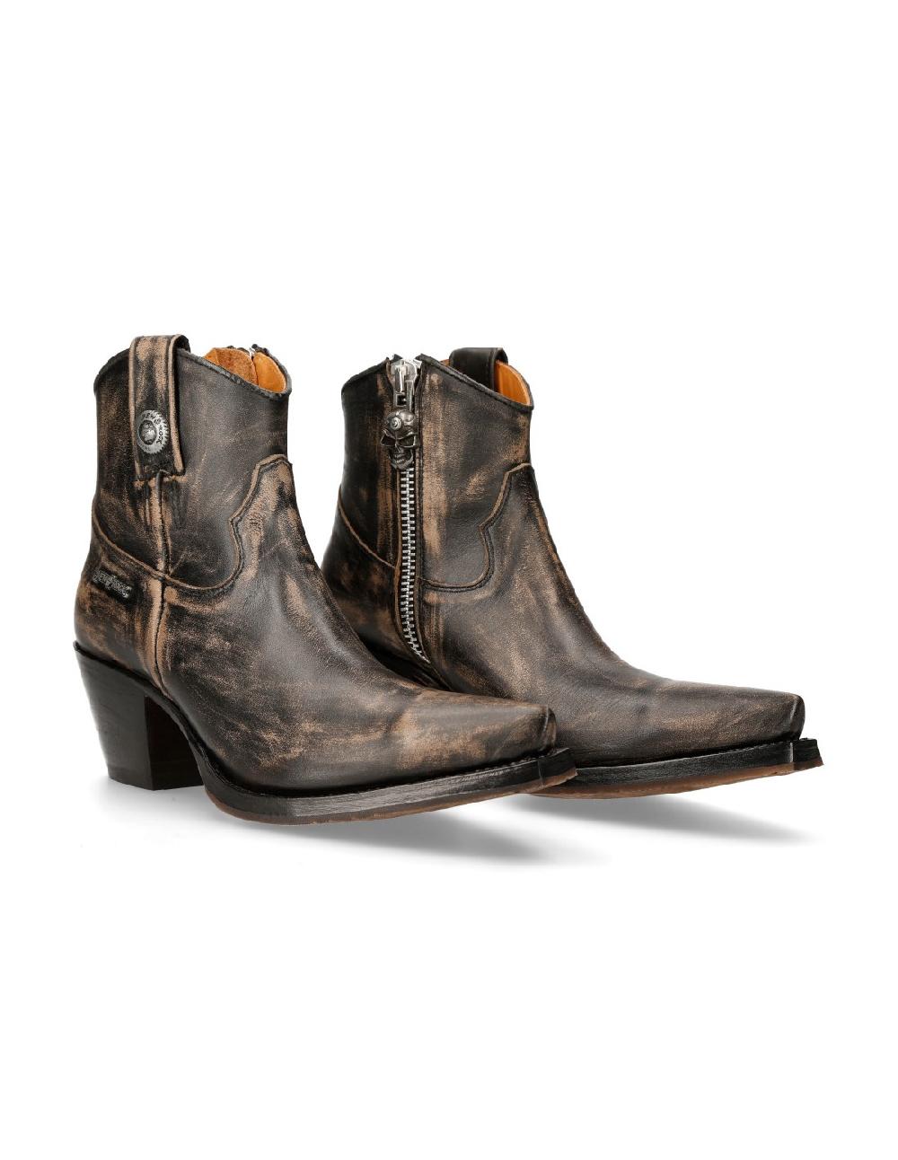 new rock ANKLE BOOT BLACK SUELA M-7729C-C12