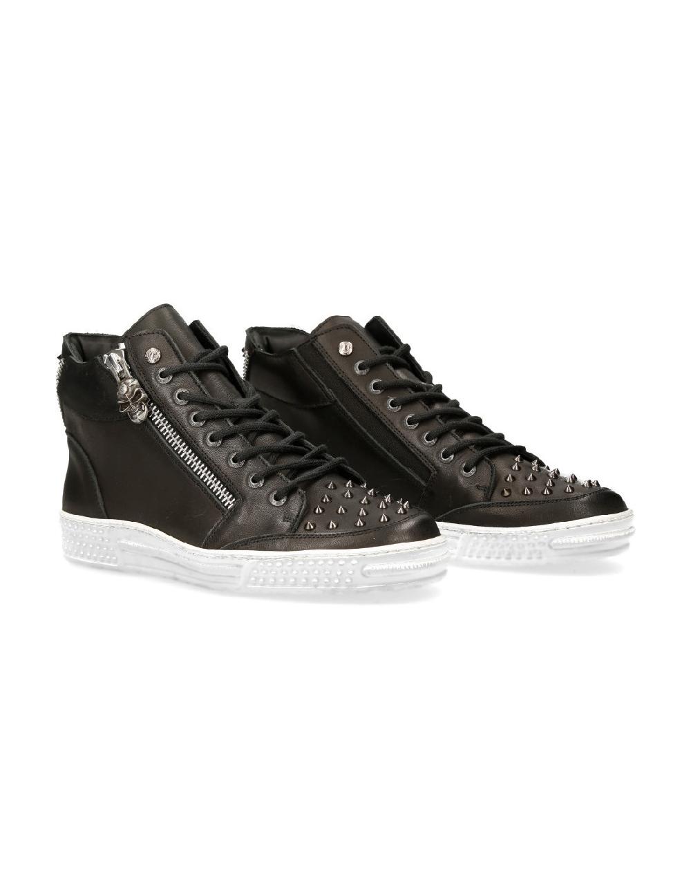 new rock SHOE BLACK PISA M-PS039-S45