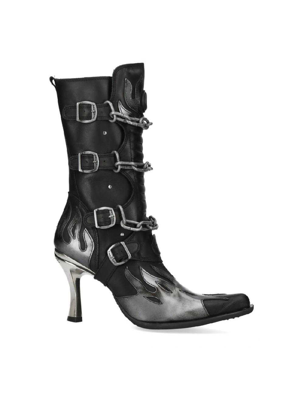 new rock M.9578-R2 ITALI NEGRO LUX ACERO MALICIA 2 GOMA NEGRA T CARIB Limitado a 3 días