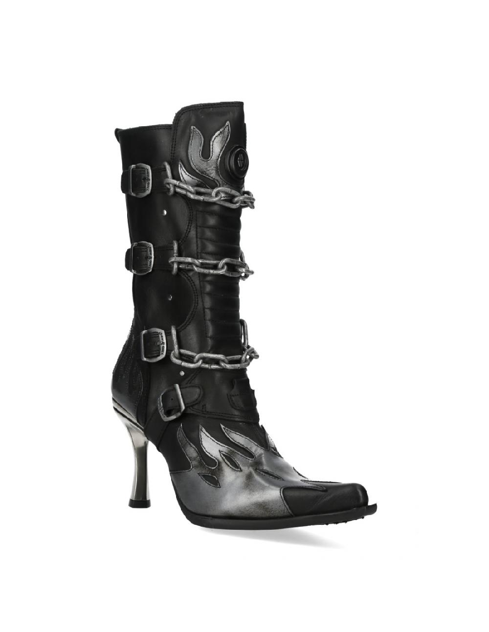 new rock M.9578-R2 ITALI NEGRO LUX ACERO MALICIA 2 GOMA NEGRA T CARIB Limitado a 3 días