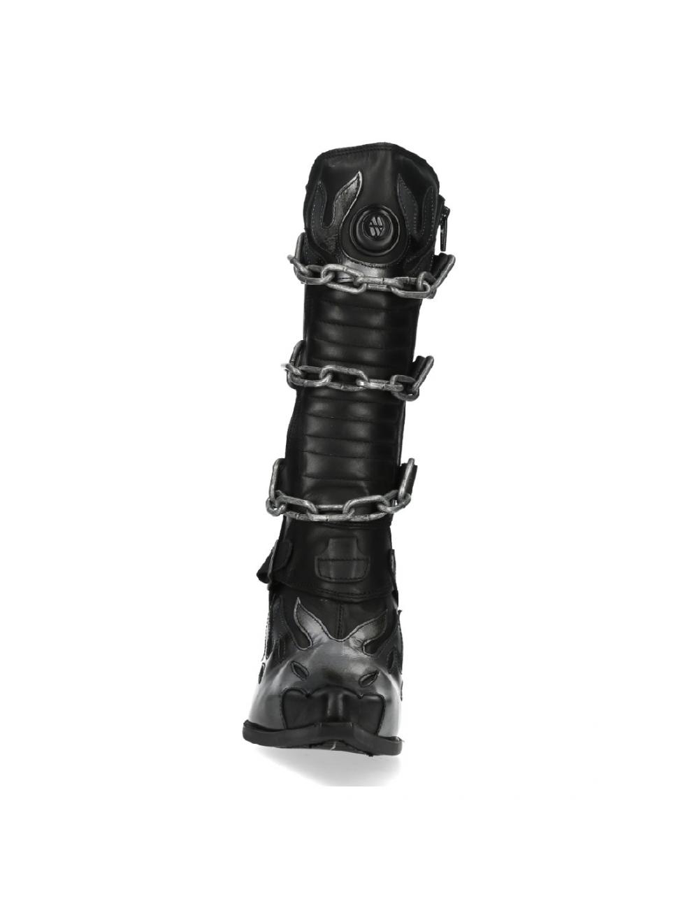 new rock M.9578-R2 ITALI NEGRO LUX ACERO MALICIA 2 GOMA NEGRA T CARIB Limitado a 3 días