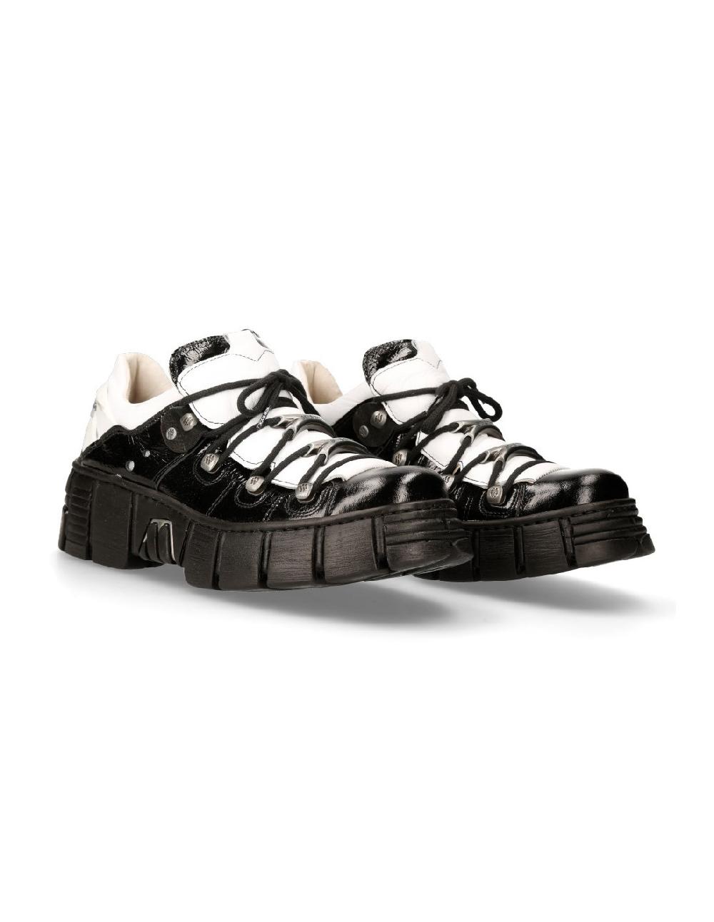 new rock SHOE BLACK TOWER WITH LACES M-WALL120N-S2