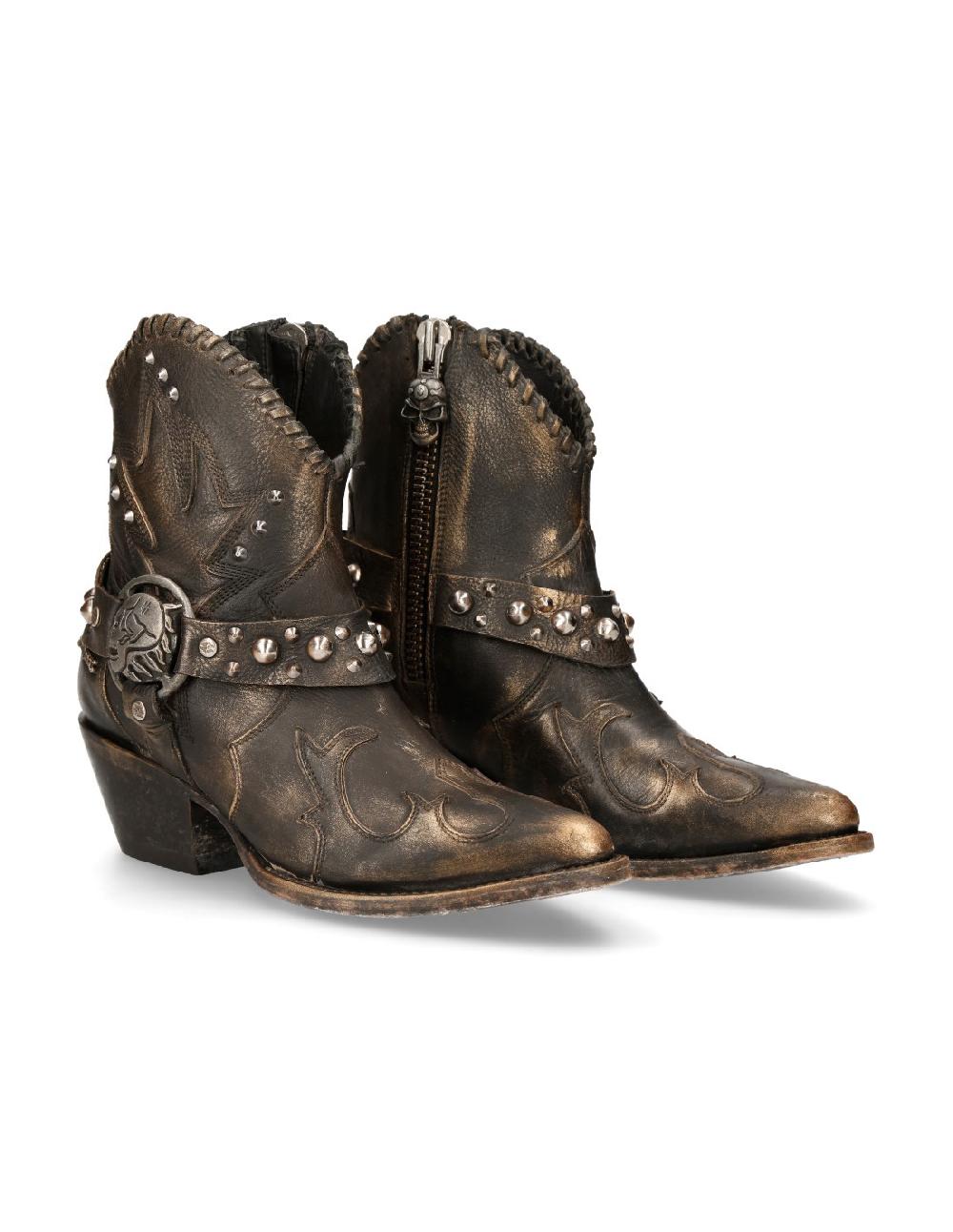 new rock ANKLE BOOT BLACK SUELA M-WSTM004-S1 Outlet