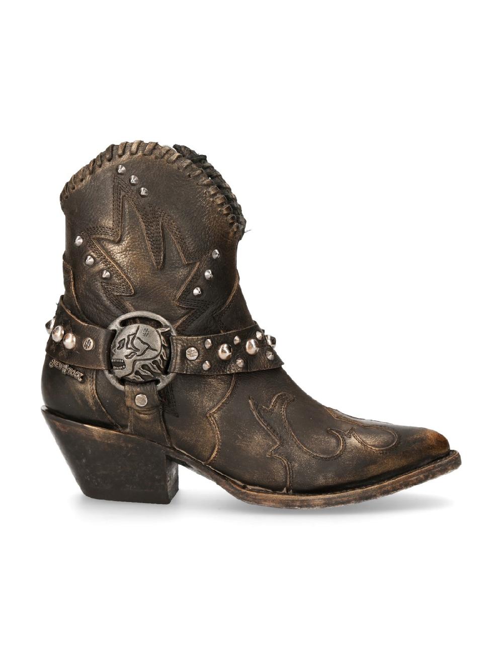 new rock ANKLE BOOT BLACK SUELA M-WSTM004-S1 Outlet