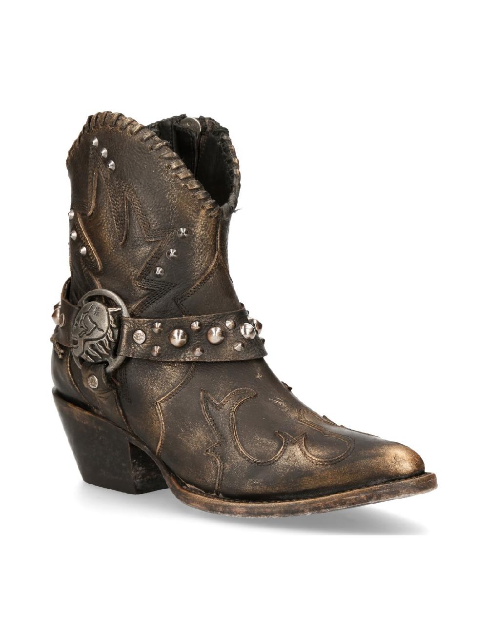 new rock ANKLE BOOT BLACK SUELA M-WSTM004-S1 Outlet