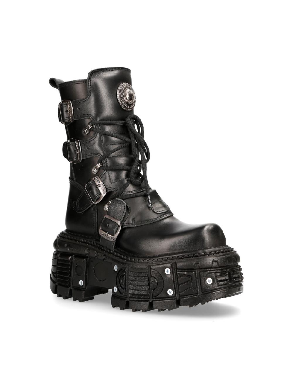 new rock BOOT BLACK IMPERFECT M-TANK373-S1 Tienda