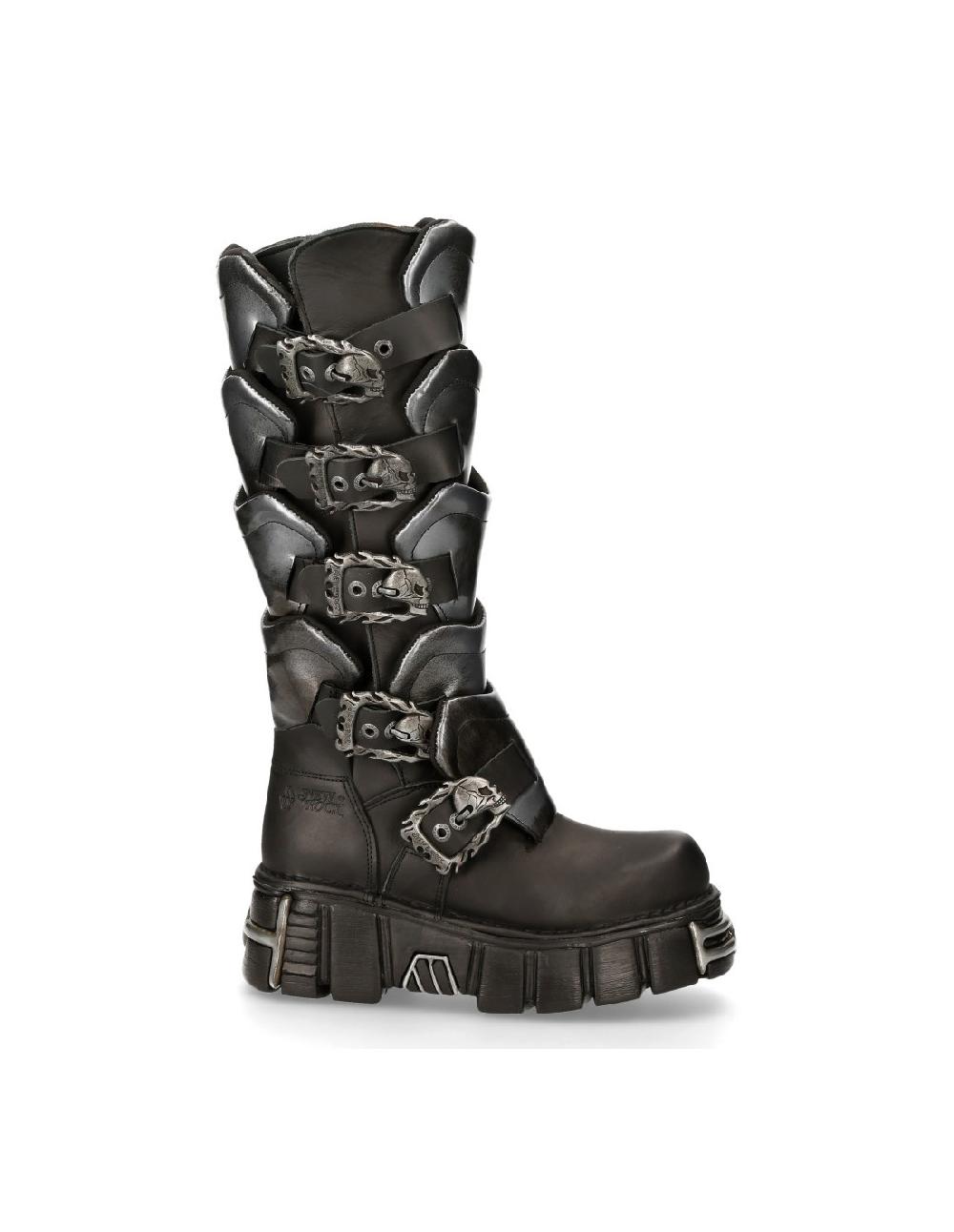 new rock HIGH BOOT METALLIC M-738-S1 Grandes descuentos