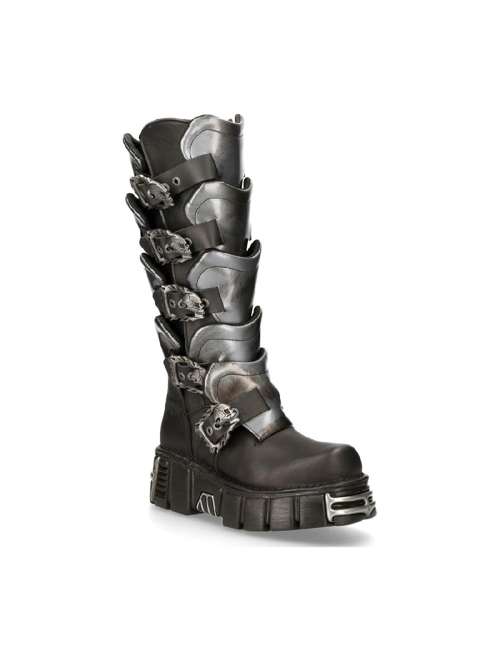 new rock HIGH BOOT METALLIC M-738-S1 Grandes descuentos