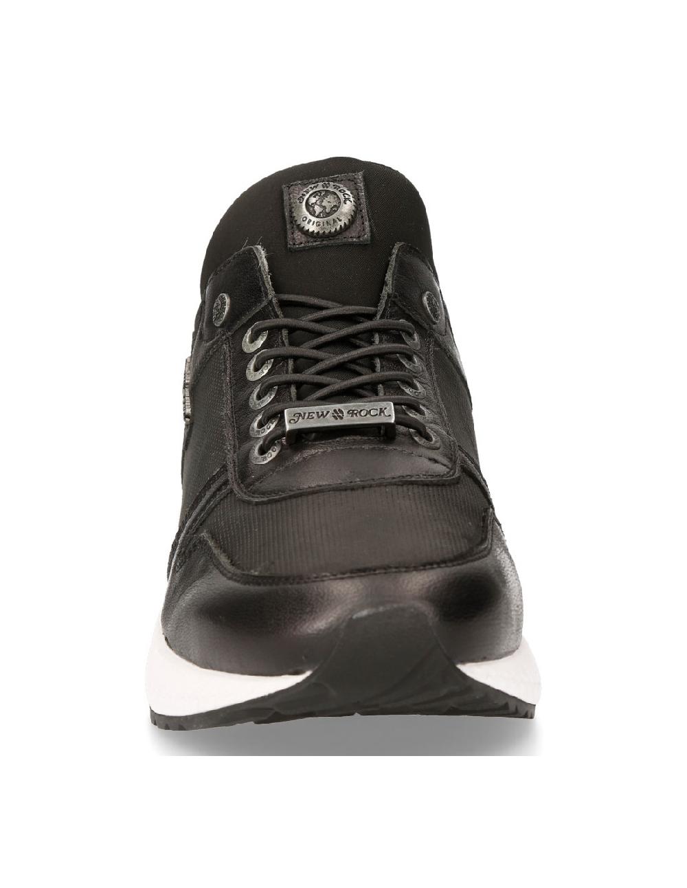 new rock SHOE BLACK CHRONO WITH LACES M-CHRONO002-C15 En oferta