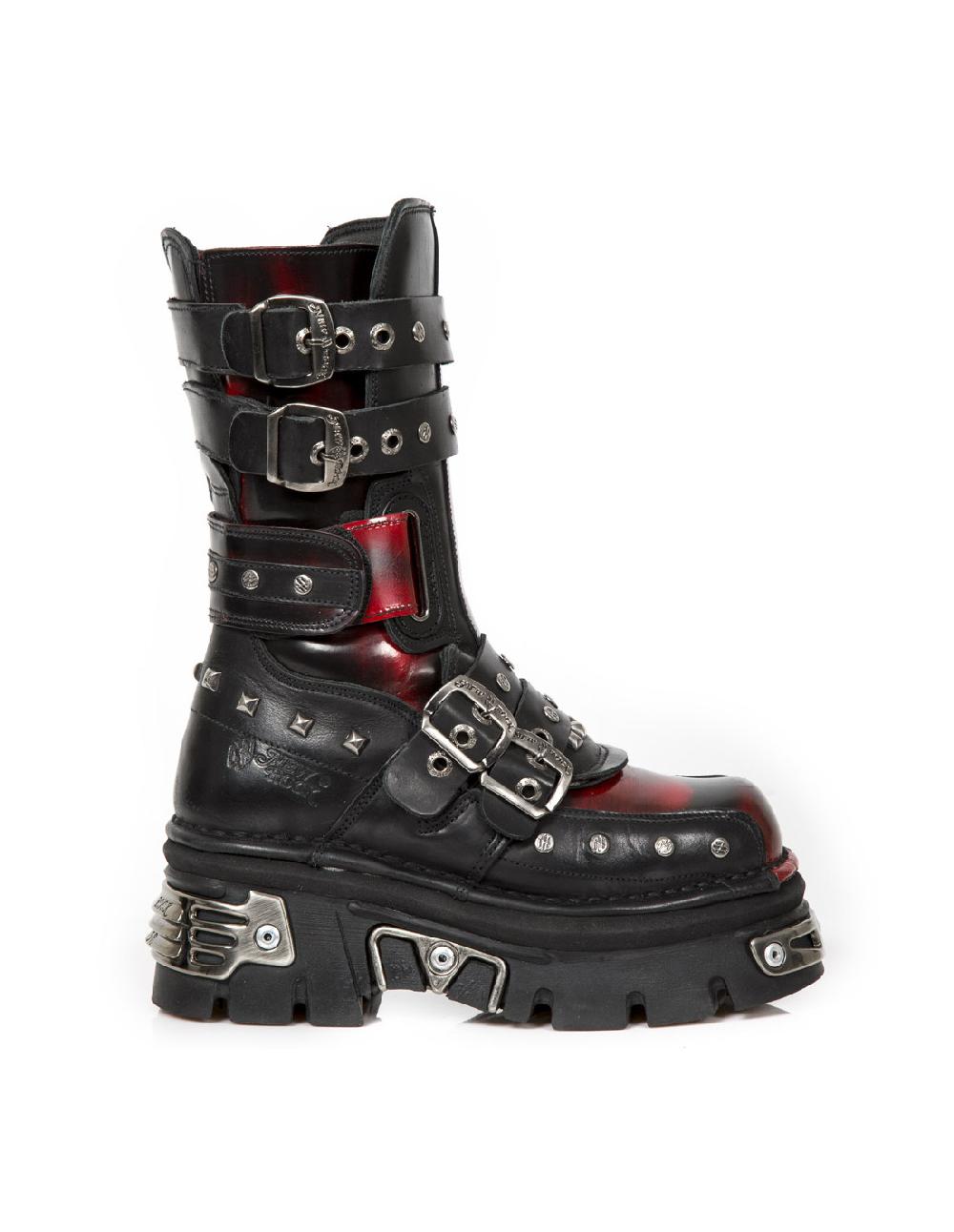 new rock BOOT METALLIC M-703-C3 Última moda